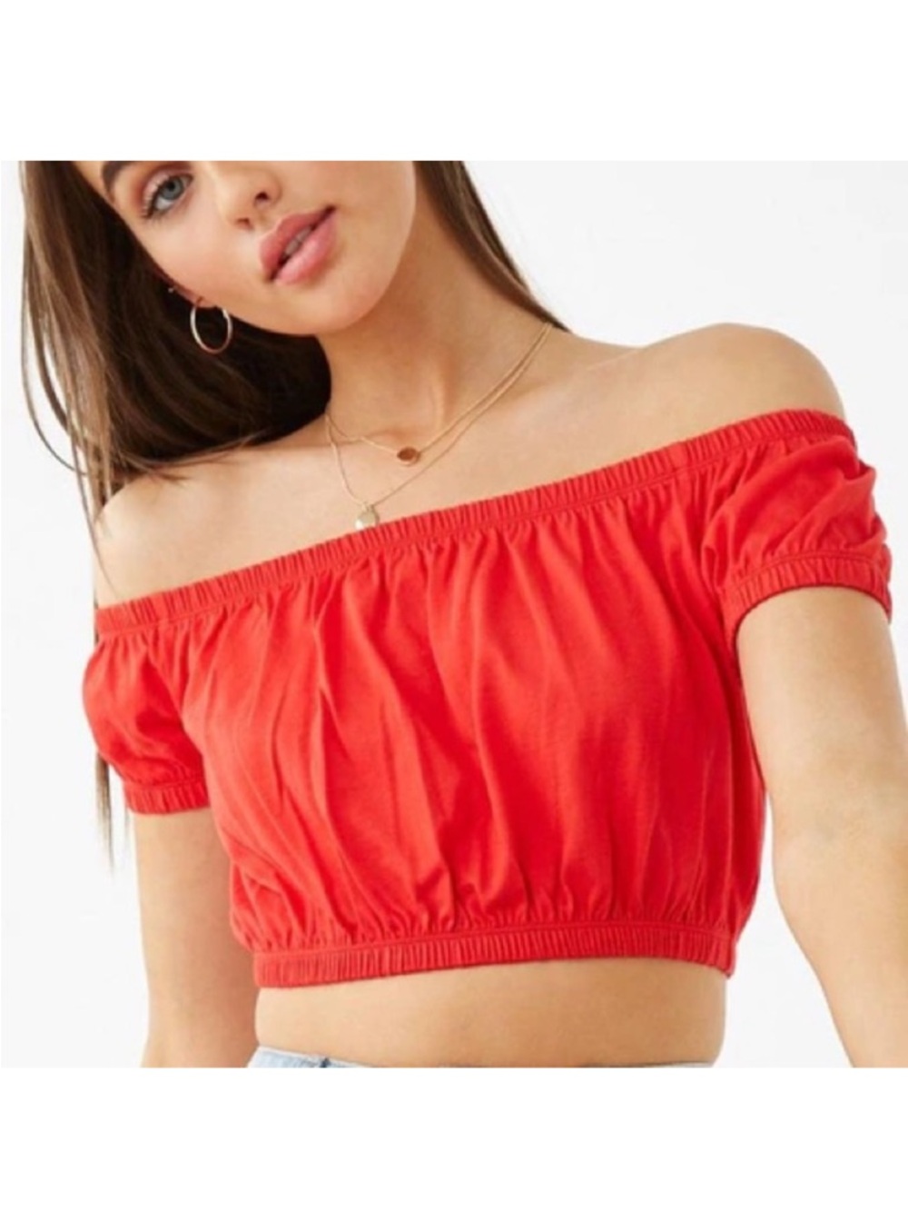 ☀️3/$25 Aritzia Off the shoulder Wilfred crop top cotton medium